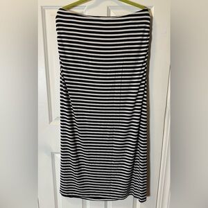Caslon Black and White Striped Strapless Dress- Women’s XL